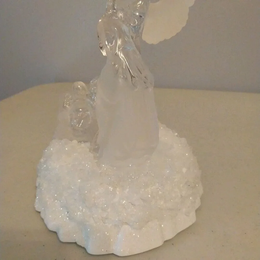 Acrylic Nativity Scene Light Up Color Changing Christmas Decor Battery Operated